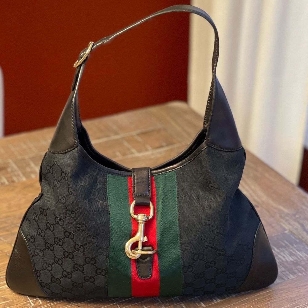 🌺 AUTH Gucci Jackie O Monogram Bag 🌺 SUPER RARE COLORS & LIKE NEW CONDITION